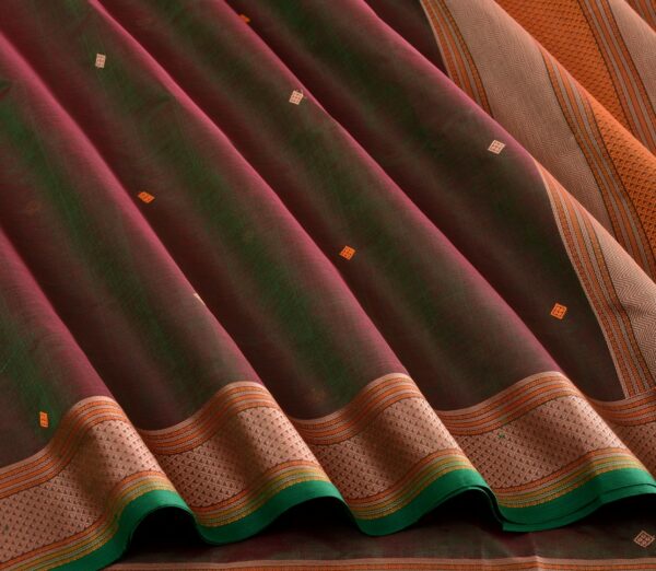 Elegant Kanchi Silkcotton Mishratantu Threadwork Butta Weavemaya Bangalore India Maya manthuzir 3022305 3