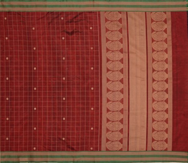 Elegant Kanchi Silkcotton Mishratantu Threadwork Kattam Butta Weavemaya Bangalore India Maya Arakku 3022303 1