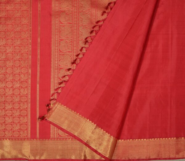 Elegant Kanjivaram Kanya Zari Mayil Chakram Butta Rich Pallu Weavemaya Bangalore India Maya Scarlet Red 2992307 2