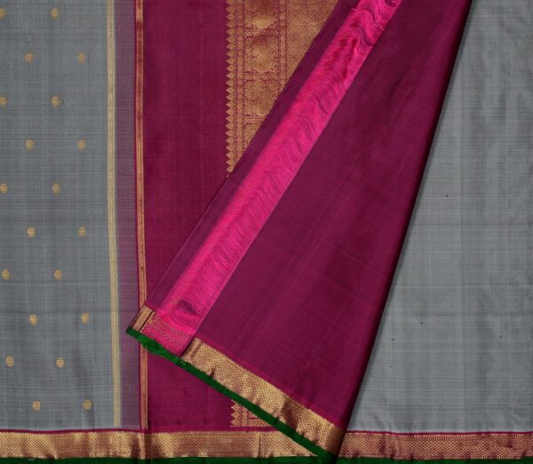 Elegant Kanjivaram Kanya Zari Small Butta Rich Pallu Weavemaya Bangalore India Maya Grey 3092305 2