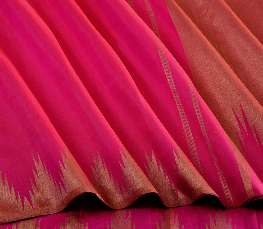 Elegant Kanjivaram Nouveau Kanchi Ettukhol Thazampoo Border Weavemaya Bangalore India Maya Rani Pink 2992310 4