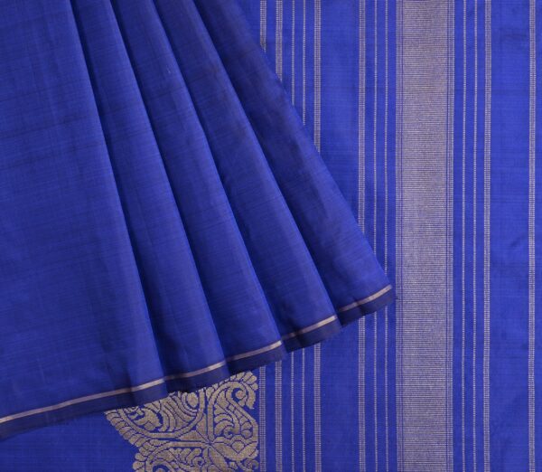 Elegant Kanjivaram Nouveau Kanchi Line Border Corner Motif Weavemaya Bangalore India Maya Royal Blue 632303 3