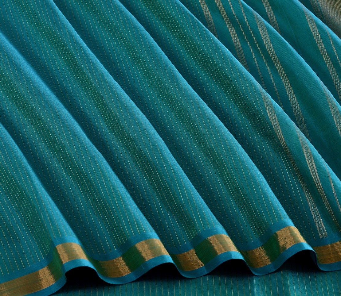 Elegant Kanjivaram Nouveau Kanchi Vertical Mutthuseer Tissue Border Weavemaya Bangalore India Maya Teal 2382347 4