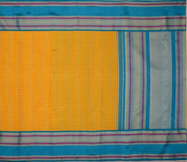 Elegant Kanjivaram Sampradaya Threadwork Kattam Korvai Weavemaya Bangalore India Maya Yellow 2382326 1