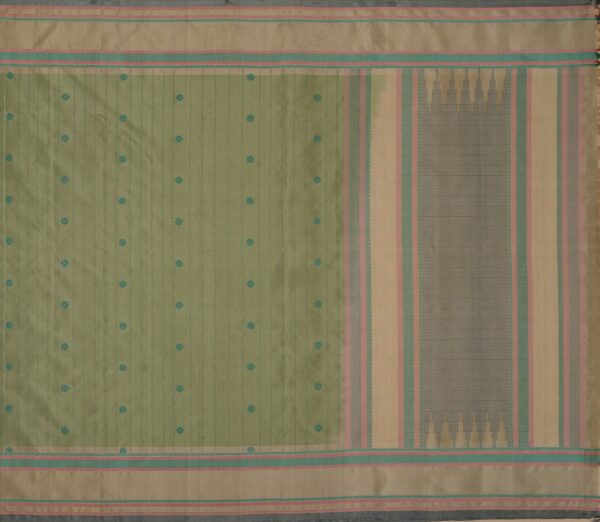 Elegant Kanjivaram Mrudula Threadwork Butta Weavemaya Bangalore India Maya Pista Green 1442352 1