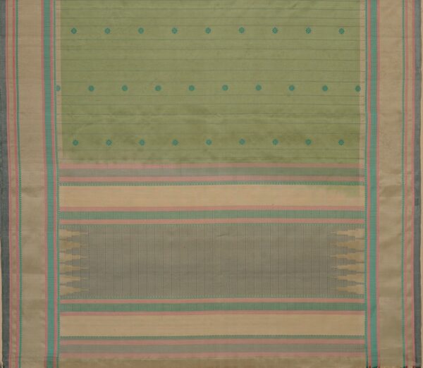 Elegant Kanjivaram Mrudula Threadwork Butta Weavemaya Bangalore India Maya Pista Green 1442352 5