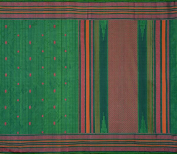Elegant Kanjivaram Mrudula Threadwork Mutthu Seer Butta Weavemaya Bangalore India Maya Pine Green 1442319 1