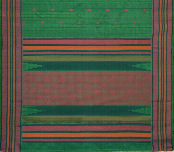 Elegant Kanjivaram Mrudula Threadwork Mutthu Seer Butta Weavemaya Bangalore India Maya Pine Green 1442319 5