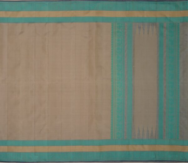 Elegant Kanjivaram Mrudula Threadwork Pinstripes Weavemaya Bangalore India Maya Beige 1442325 1