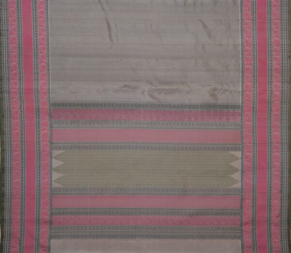 Elegant Kanjivaram Mrudula Threadwork Self Lines Weavemaya Bangalore India Maya Grey 1442354 5