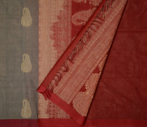 Elegant Kanchi Cotton Parutti Jute Butta Ganga Jamuna Weavemaya Bangalore India Maya Grey 35524137 2