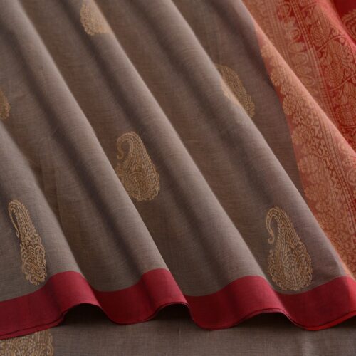 Elegant Kanchi Cotton Parutti Jute Butta Ganga Jamuna Weavemaya Bangalore India Maya Grey 35524137 4