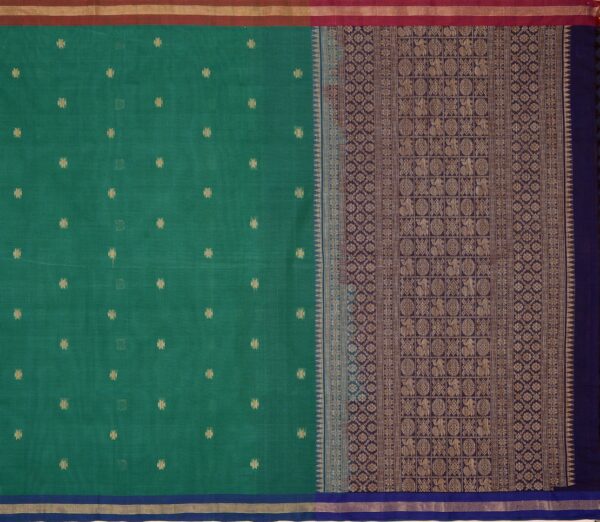 Elegant Kanchi Cotton Parutti Jute Butta Ganga Jamuna Weavemaya Bangalore India Maya Rama Green 35524133 1