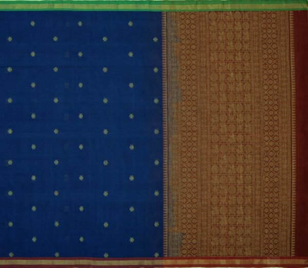 Elegant Kanchi Cotton Parutti Jute Butta Weavemaya Bangalore India Maya Blue 35524132 1