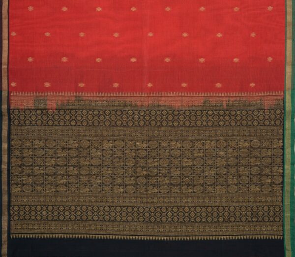 Elegant Kanchi Cotton Parutti Jute Butta Weavemaya Bangalore India Maya Red 35524134 3