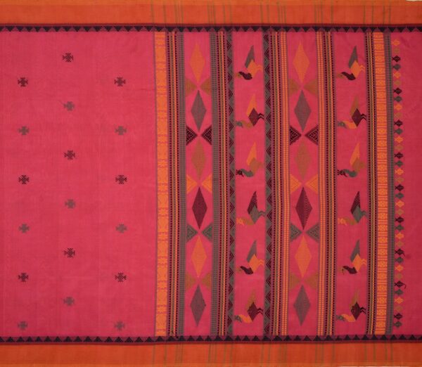 Elegant Kanchi Silkcotton Mishratantu Threadwork Bomkai Weavemaya Bangalore India Maya Pink 35524011 1
