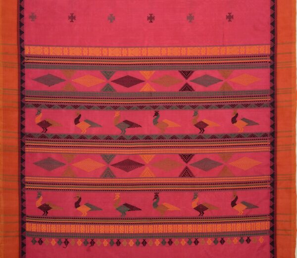 Elegant Kanchi Silkcotton Mishratantu Threadwork Bomkai Weavemaya Bangalore India Maya Pink 35524011 3