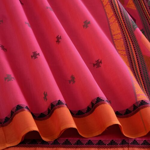 Elegant Kanchi Silkcotton Mishratantu Threadwork Bomkai Weavemaya Bangalore India Maya Pink 35524011 4