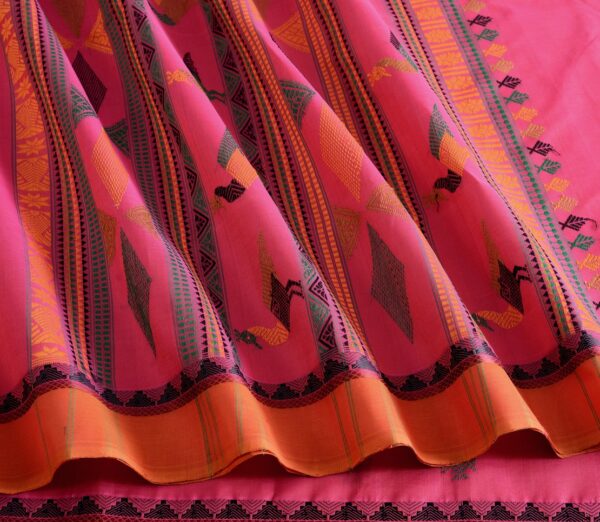 Elegant Kanchi Silkcotton Mishratantu Threadwork Bomkai Weavemaya Bangalore India Maya Pink 35524011 5