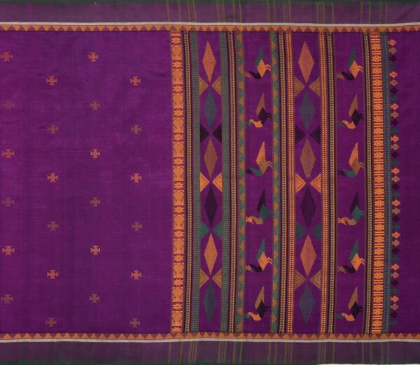 Elegant Kanchi Silkcotton Mishratantu Threadwork Bomkai Weavemaya Bangalore India Maya Purple 35524010 1