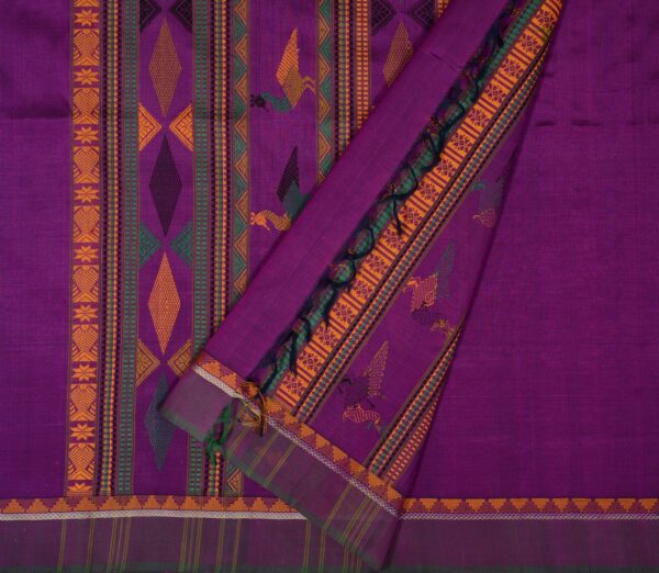 Elegant Kanchi Silkcotton Mishratantu Threadwork Bomkai Weavemaya Bangalore India Maya Purple 35524010 2