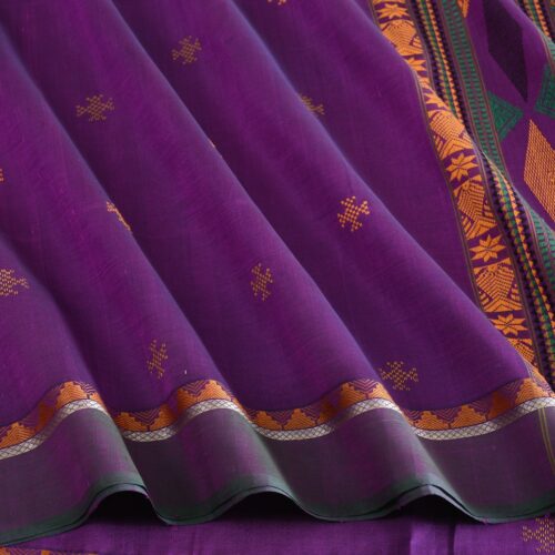 Elegant Kanchi Silkcotton Mishratantu Threadwork Bomkai Weavemaya Bangalore India Maya Purple 35524010 4