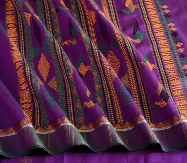 Elegant Kanchi Silkcotton Mishratantu Threadwork Bomkai Weavemaya Bangalore India Maya Purple 35524010 5