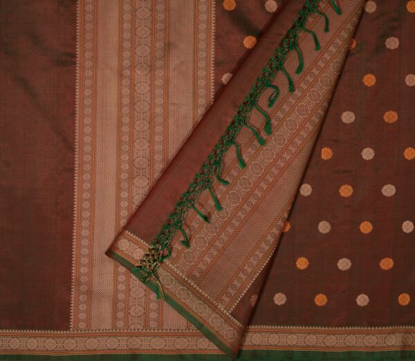 Elegant Kanchi Silkcotton Mishratantu Threadwork Butta Blouse Weavemaya Bangalore India Maya Manthuzir 35524035 2