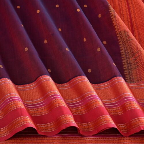 Elegant Kanchi Silkcotton Mishratantu Threadwork Butta Weavemaya Bangalore India Maya Arakku 35524004 4