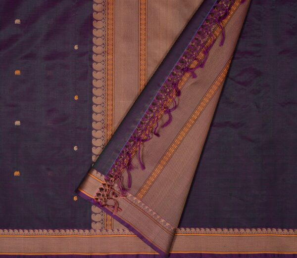 Elegant Kanchi Silkcotton Mishratantu Threadwork Butta Weavemaya Bangalore India Maya Purple 35524036 2