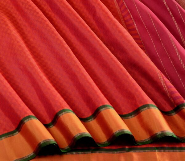 Elegant Kanjivaram Sampradaya Payadai Weavemaya Bangalore India Maya Orange 632302 4
