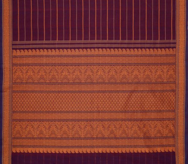 Elegant Kanchi Cotton Parutti Horizontal Lines Weavemaya Bangalore India Maya Purple 1452397 3