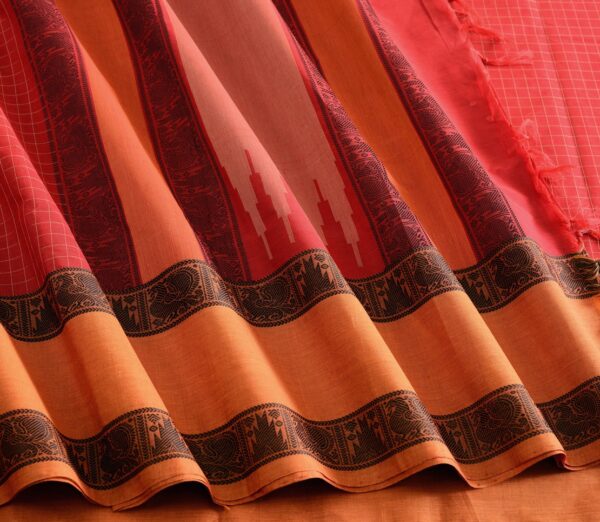 Elegant Kanchi Cotton Kattam Weavemaya Bangalore India Maya Red 8122054 5