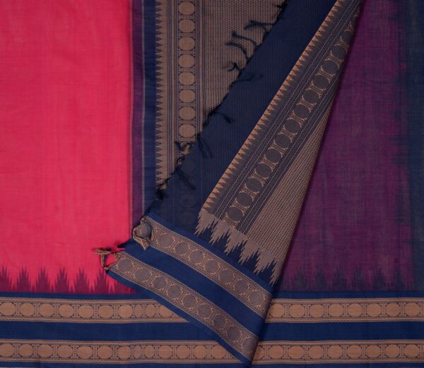 Elegant Kanchi Cotton Parutti Korvai Border Weavemaya Bangalore India Maya Pink 35524129 2