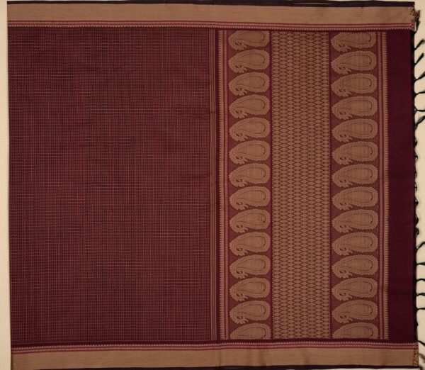 Elegant Kanchi Cotton Parutti Lakshadeepam Weavemaya Bangalore India Maya Brown 30002316 1