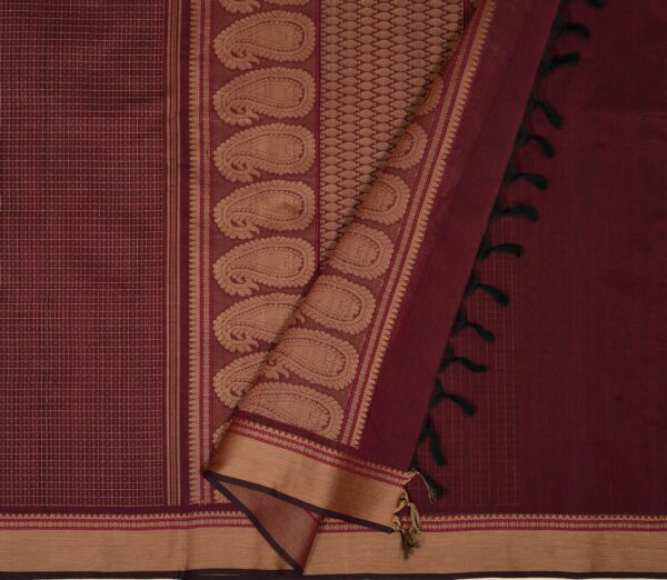 Elegant Kanchi Cotton Parutti Lakshadeepam Weavemaya Bangalore India Maya Brown 30002316 2