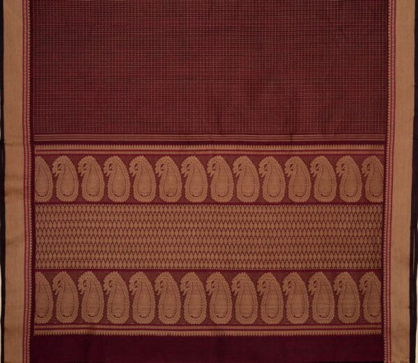 Elegant Kanchi Cotton Parutti Lakshadeepam Weavemaya Bangalore India Maya Brown 30002316 3