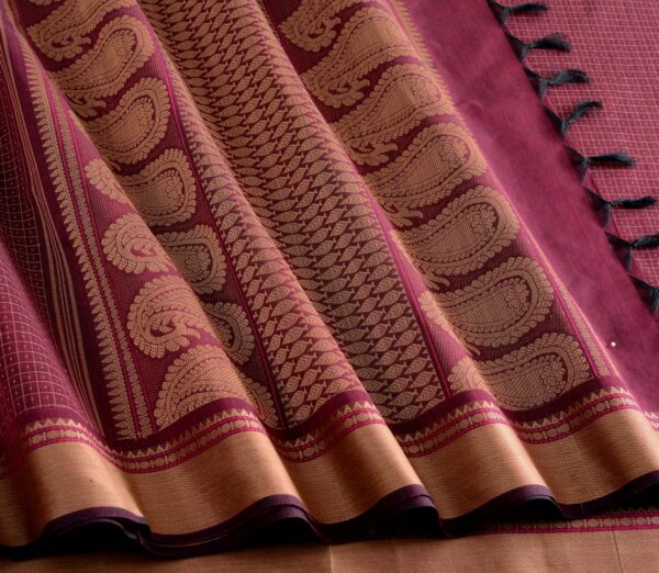 Elegant Kanchi Cotton Parutti Lakshadeepam Weavemaya Bangalore India Maya Brown 30002316 5