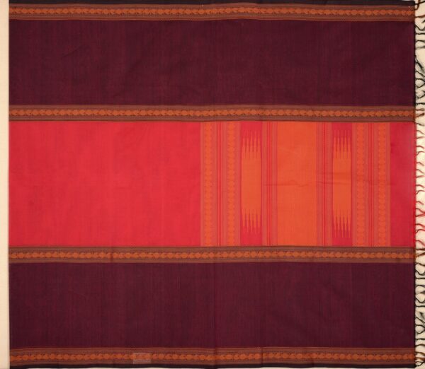 Elegant Kanchi Cotton Parutti Mubbhagam Weavemaya Bangalore India Maya Red 1452332 1