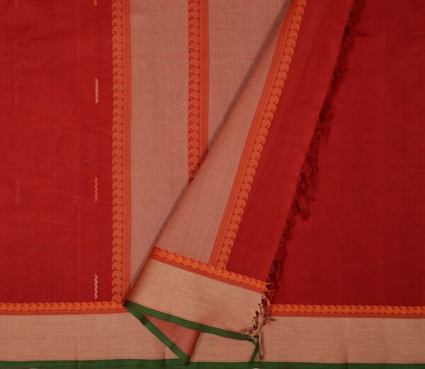 Elegant Kanchi Cotton Parutti Threadwork Bavinchi Border Weavemaya Bangalore India Maya Red 1452347 2