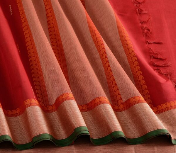 Elegant Kanchi Cotton Parutti Threadwork Bavinchi Border Weavemaya Bangalore India Maya Red 1452347 5