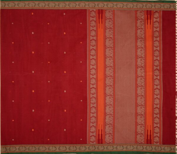 Elegant Kanchi Cotton Parutti Threadwork Butta Weavemaya Bangalore India Maya Maroon 1452349 1