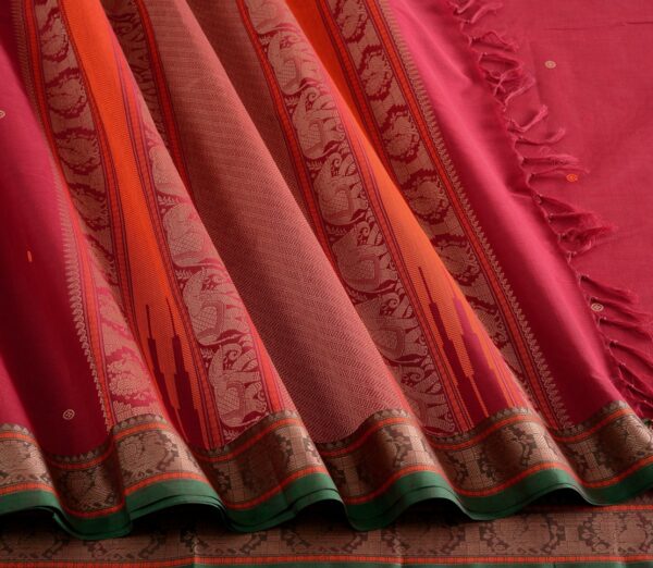 Elegant Kanchi Cotton Parutti Threadwork Butta Weavemaya Bangalore India Maya Maroon 1452349 5
