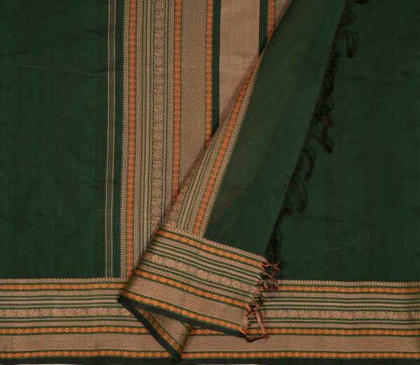 Elegant Kanchi Cotton Parutti Threadwork Weavemaya Bangalore India Maya Bottle Green 1452368 2