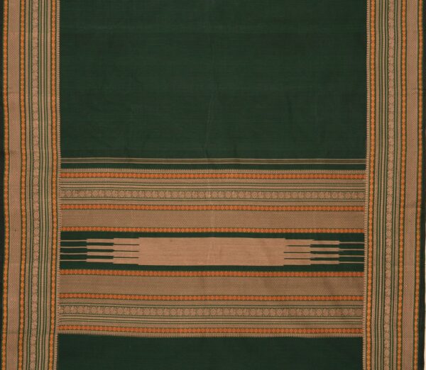 Elegant Kanchi Cotton Parutti Threadwork Weavemaya Bangalore India Maya Bottle Green 1452368 3