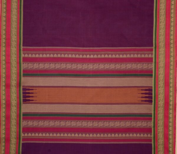 Elegant Kanchi Cotton Parutti Weavemaya Bangalore India Maya Violet 8122048 3
