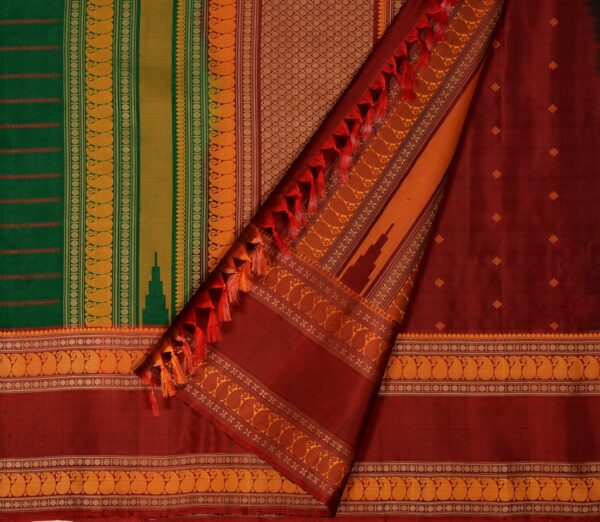 Elegant Kanjivaram Mrudula Tall Border Weavemaya Bangalore India Maya Green 2382312 2