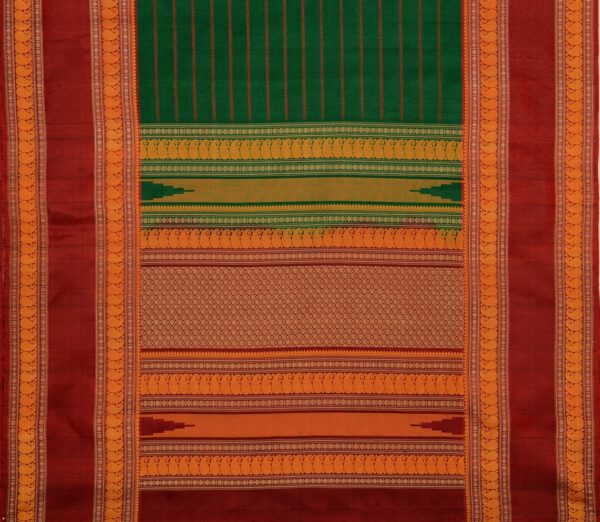 Elegant Kanjivaram Mrudula Tall Border Weavemaya Bangalore India Maya Green 2382312 6