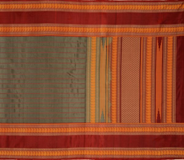 Elegant Kanjivaram Mrudula Tall Border Weavemaya Bangalore India Maya Grey 1442330 1