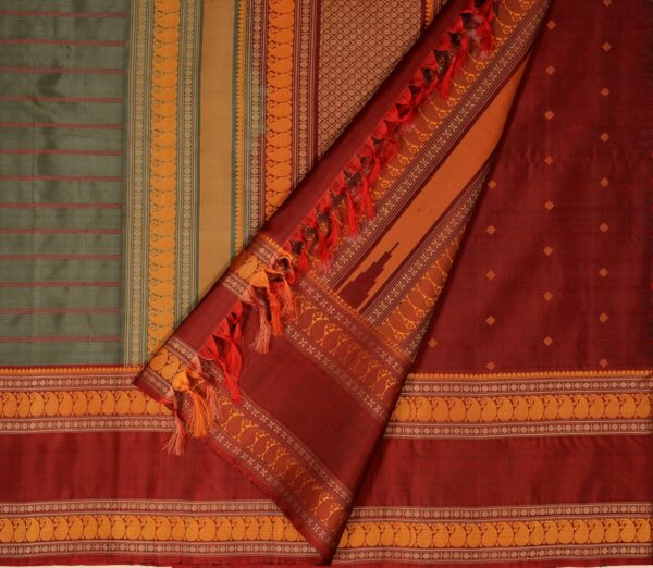 Elegant Kanjivaram Mrudula Tall Border Weavemaya Bangalore India Maya Grey 1442330 2